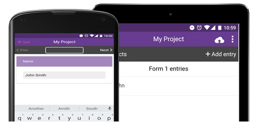Download project on device and collect data online or offline
